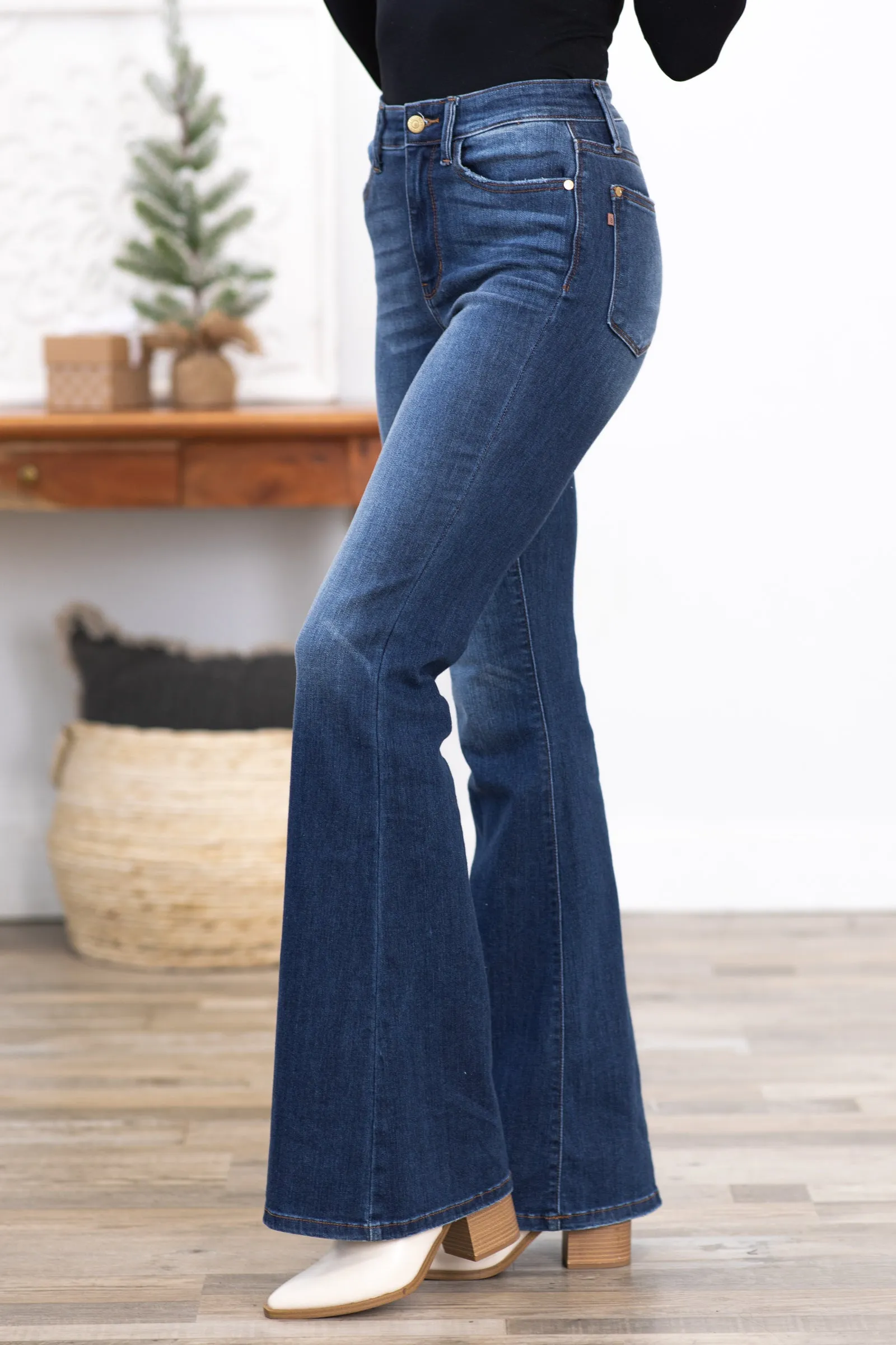 Judy Blue Classic Dark Wash Flare Jeans