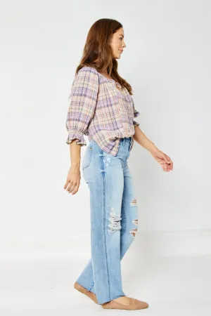 Judy Blue High Rise Rigid Magic 90's Destroyed Jeans