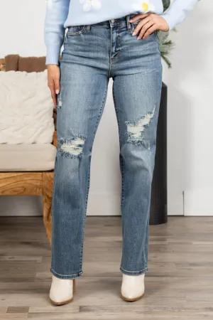 Judy Blue High Waist Dad Straight Jeans