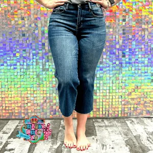 Judy Blue High Waist Wide Leg Crop Jeans