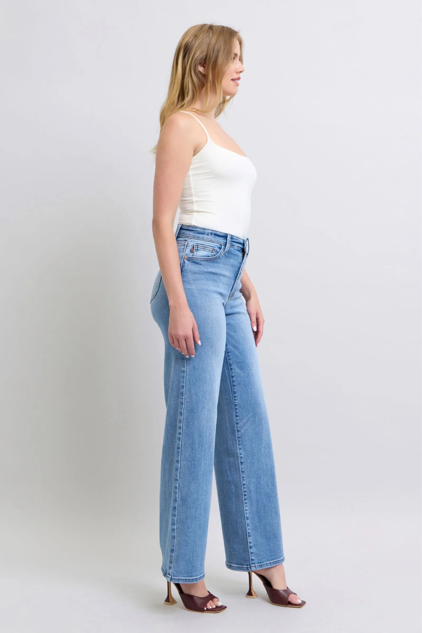 Judy Blue High-Waste Wide Leg Jeans