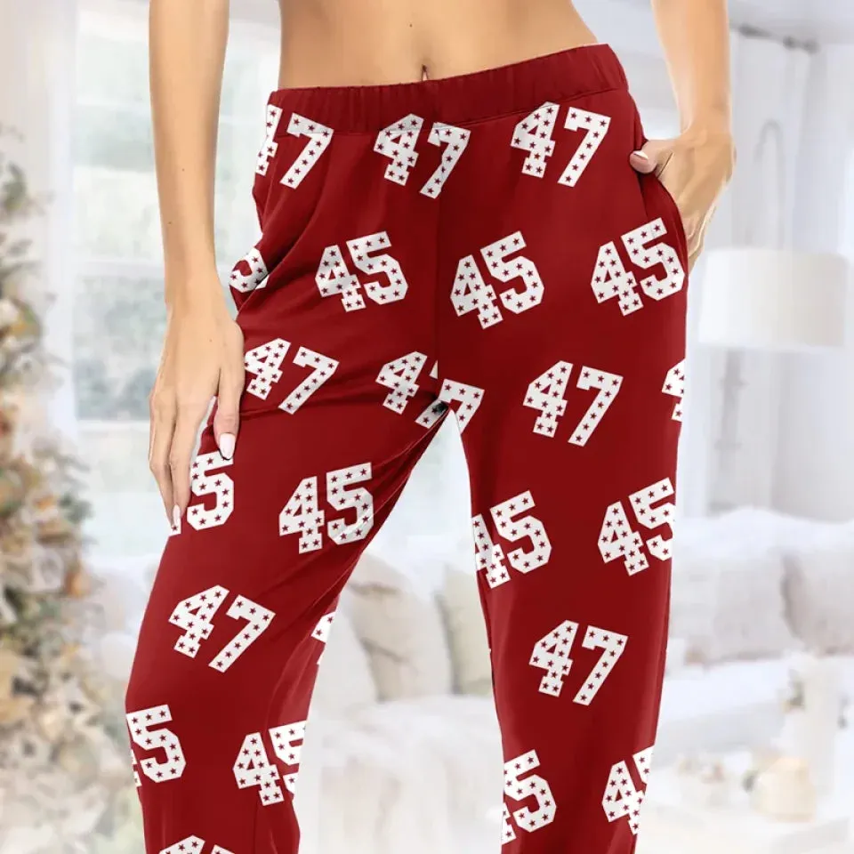 Keep The Conversation Going With Style - US Patriotic Pride Pajama Pants - Gift For Conservative Supporters