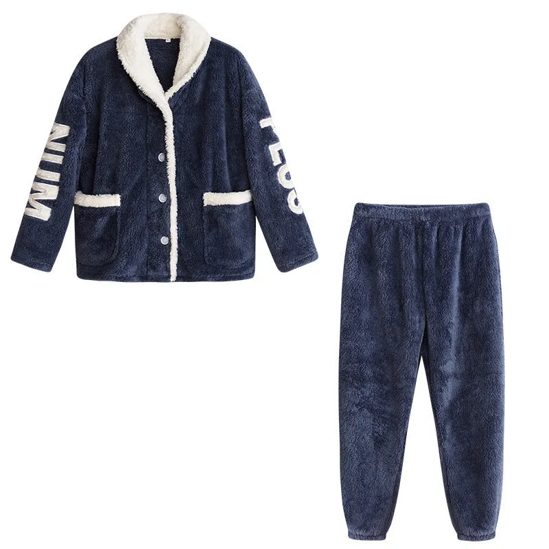 Keep Warm Coral Velvet Pajamas For Women