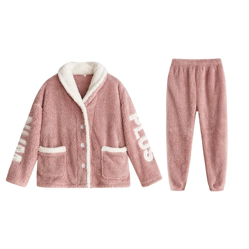 Keep Warm Coral Velvet Pajamas For Women