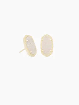 Kendra Scott: Ellie Earrings-Gold/Iridescent Drusy