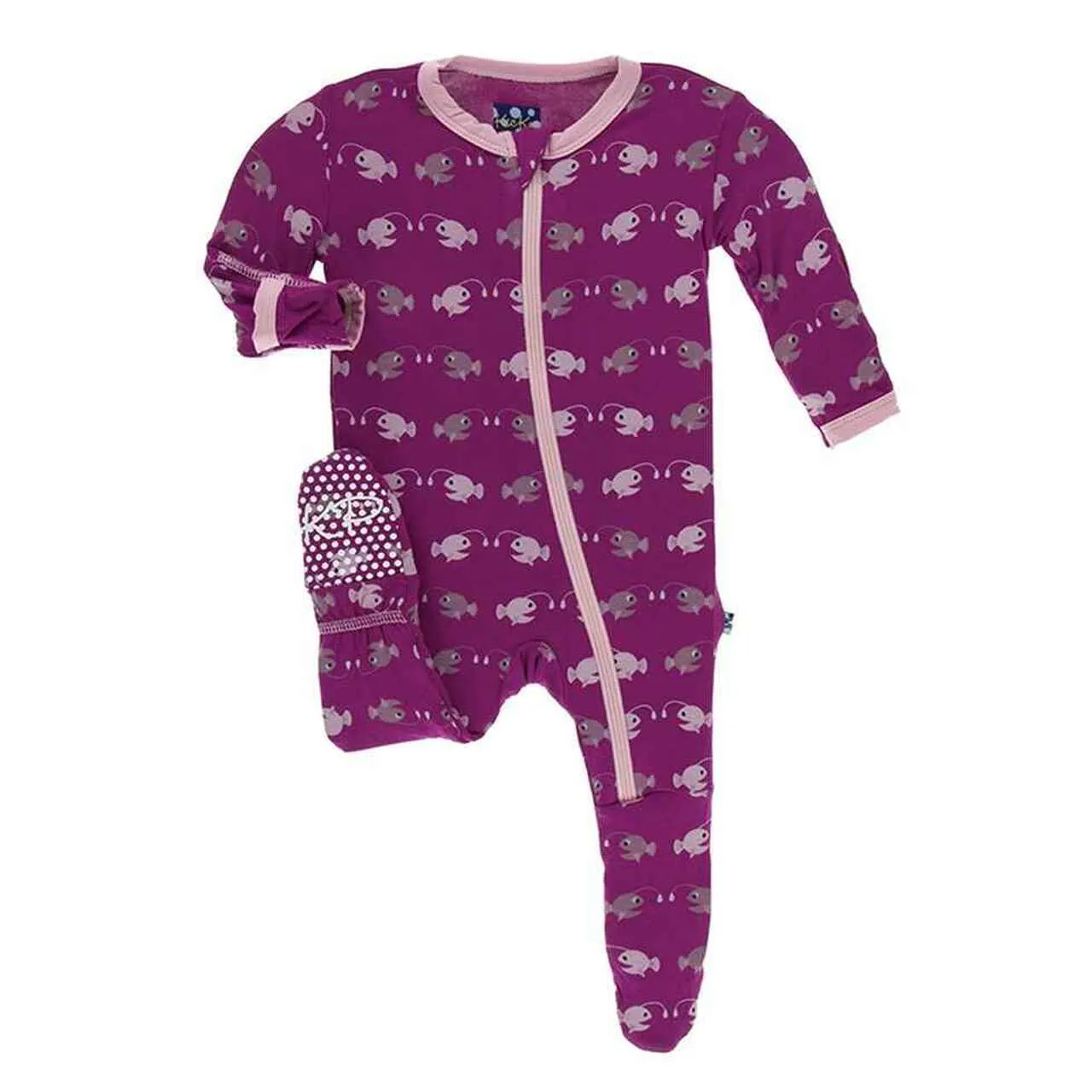 KicKee Pants Long Sleeve Orchid Angler Fish Pajama set
