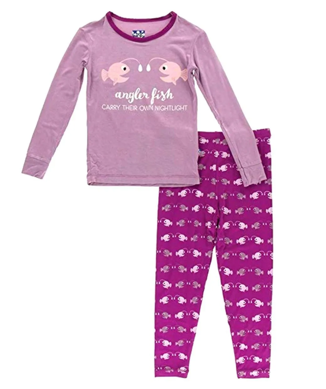 KicKee Pants Long Sleeve Orchid Angler Fish Pajama set