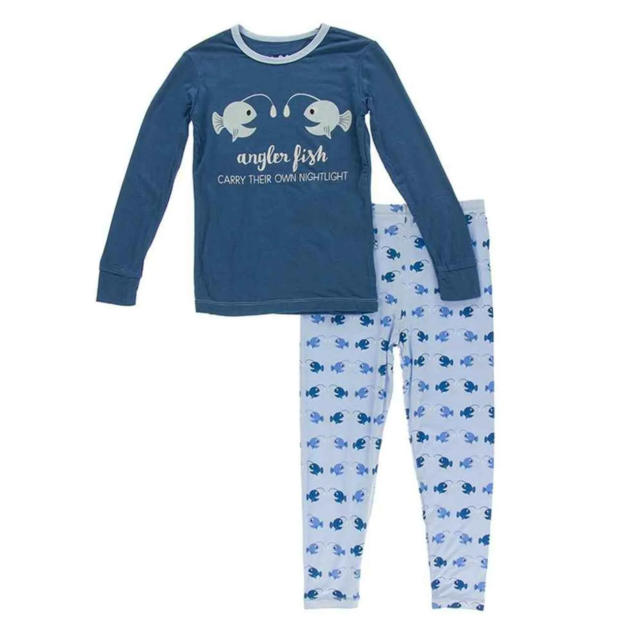 KicKee Pants Long Sleeve Orchid Angler Fish Pajama set