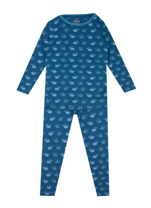 Kickee Pants Long Sleeve Pajama Set Twilight Tiny Whale