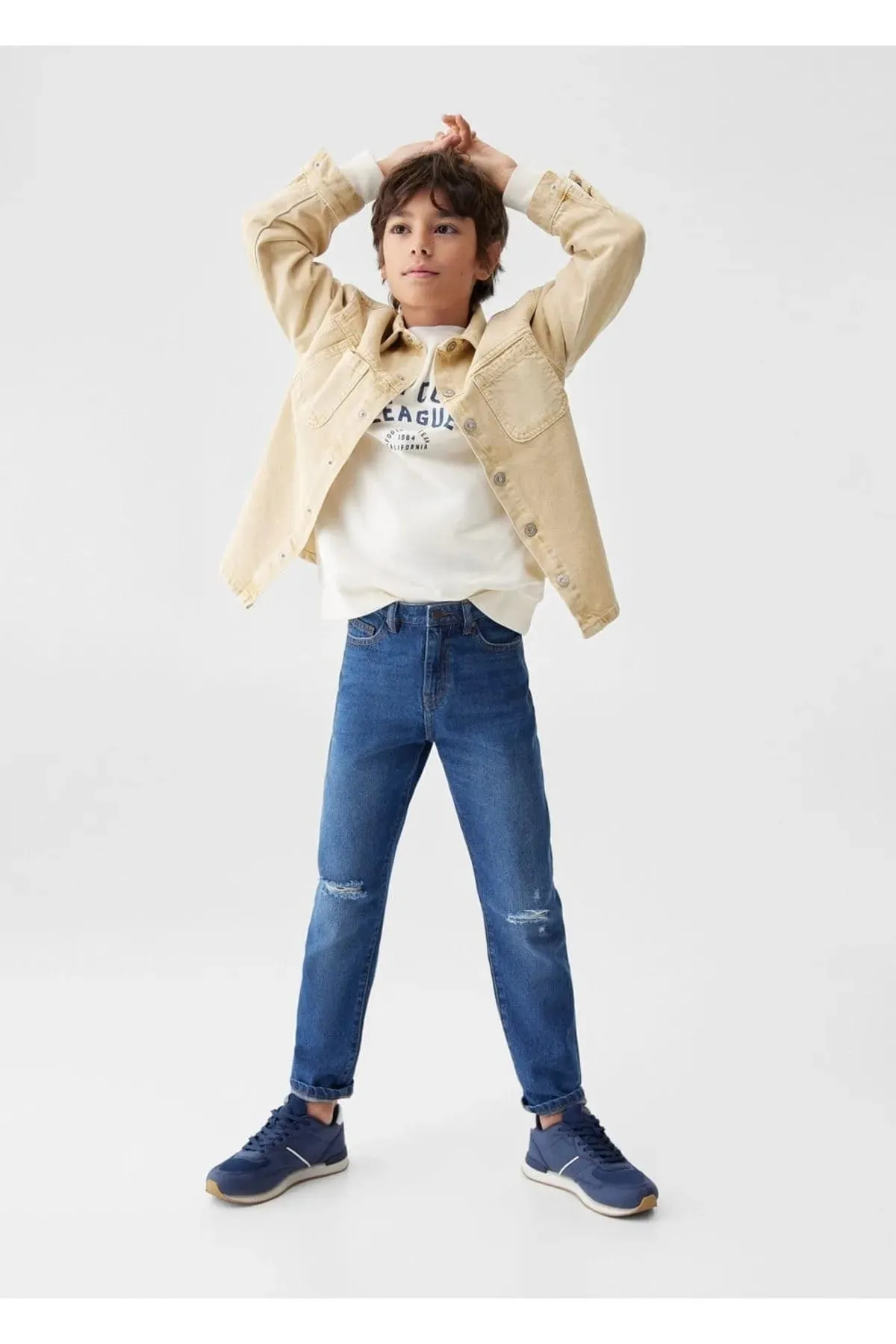 Kids Decorative Ripped Dad Jean