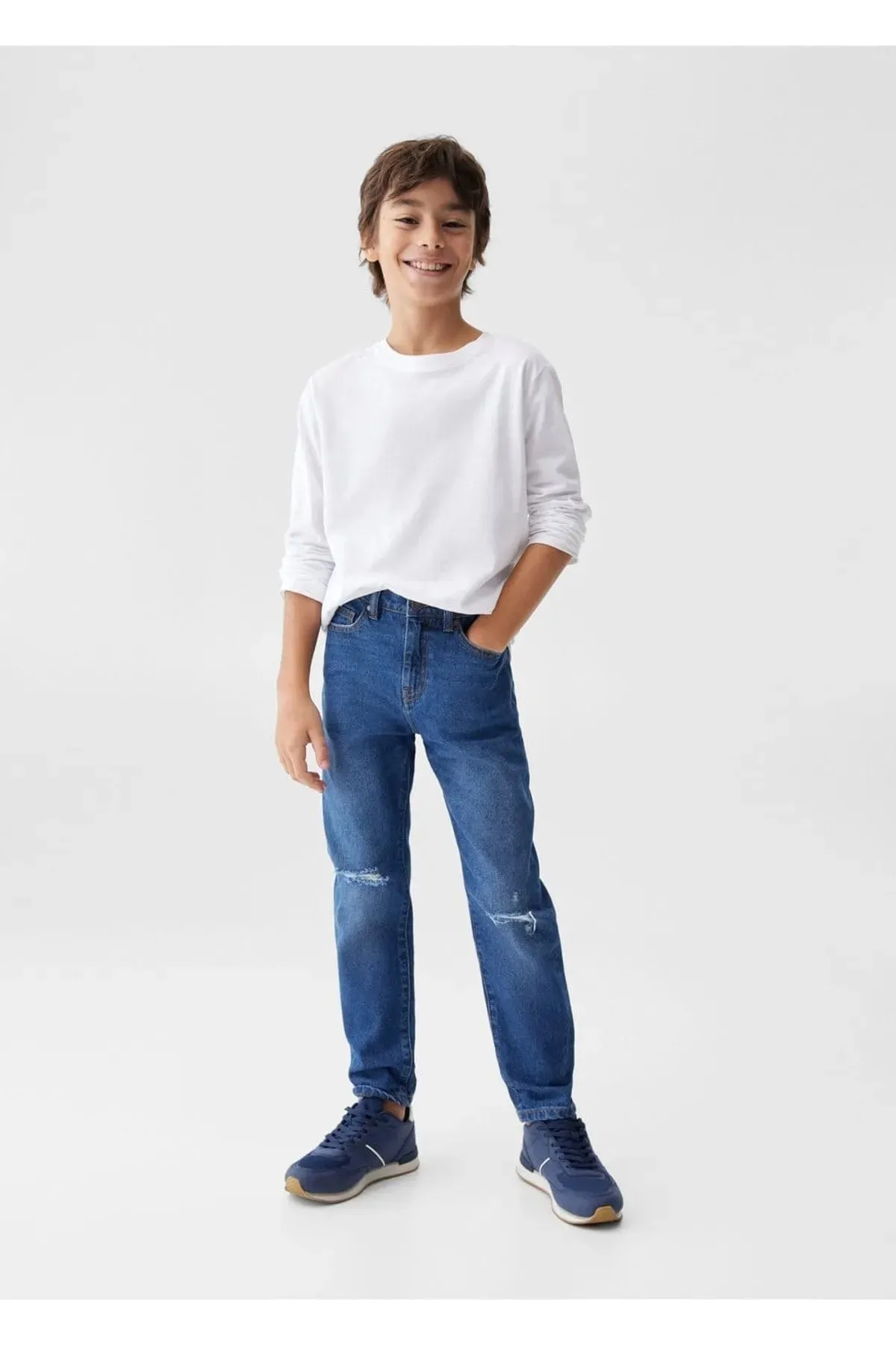 Kids Decorative Ripped Dad Jean