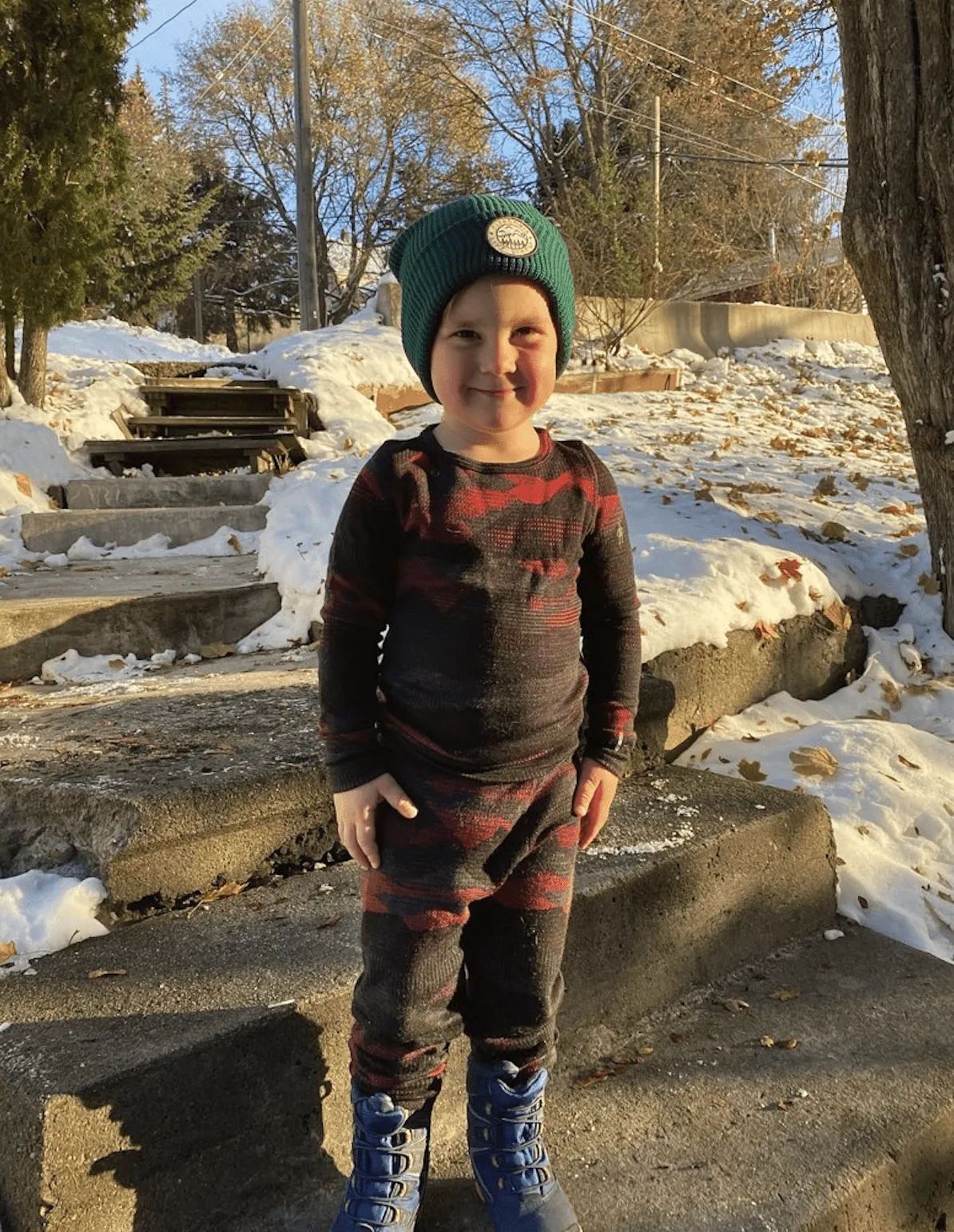 Kids Merino 250 Baselayer Pattern Crew