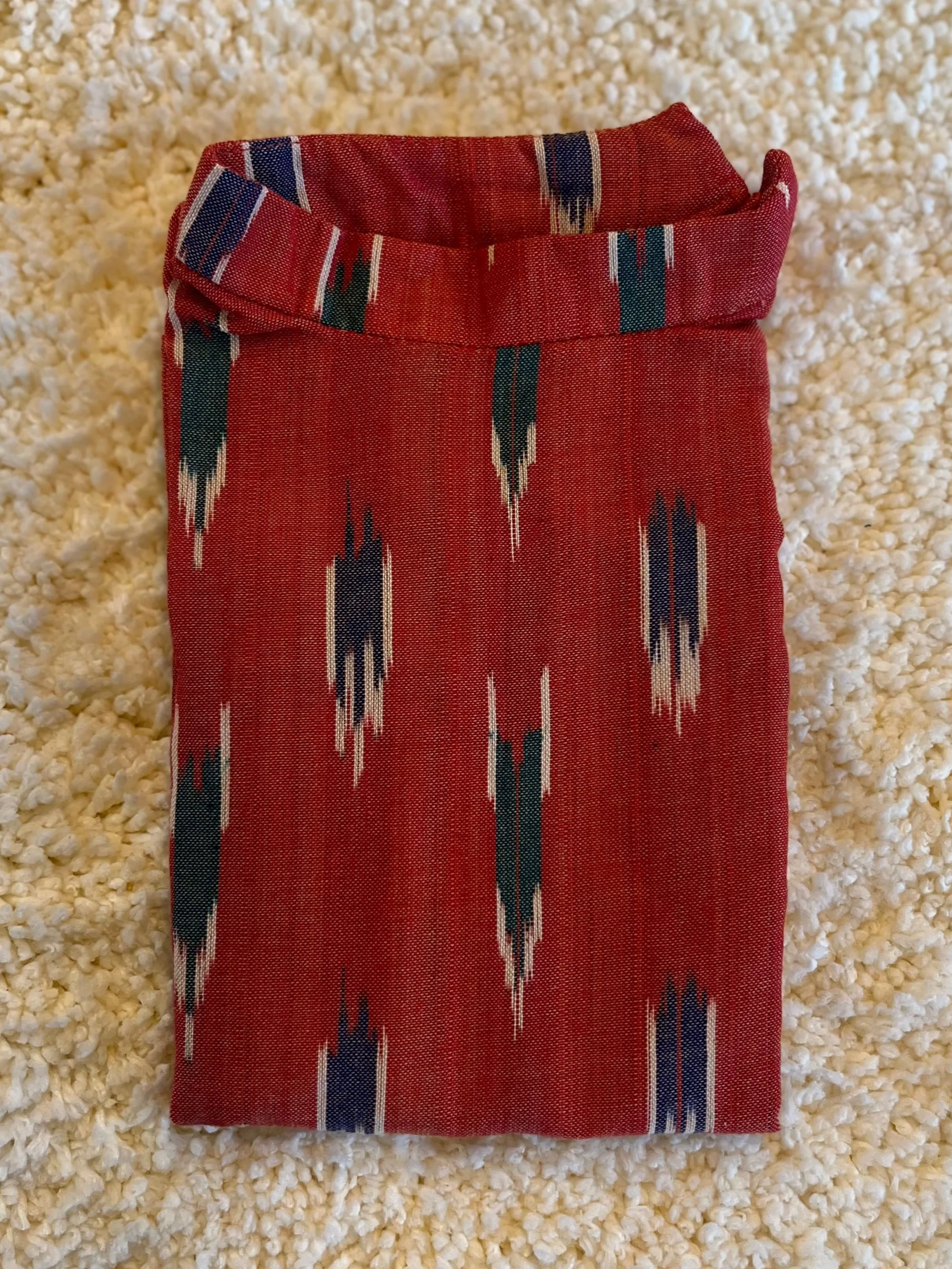 Klingaru Long Kurta - Rust Orange Ikat