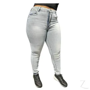 Ladies High Waist Strong Stretchy Slim Fit Denim Jeans | Plain | "Juni"