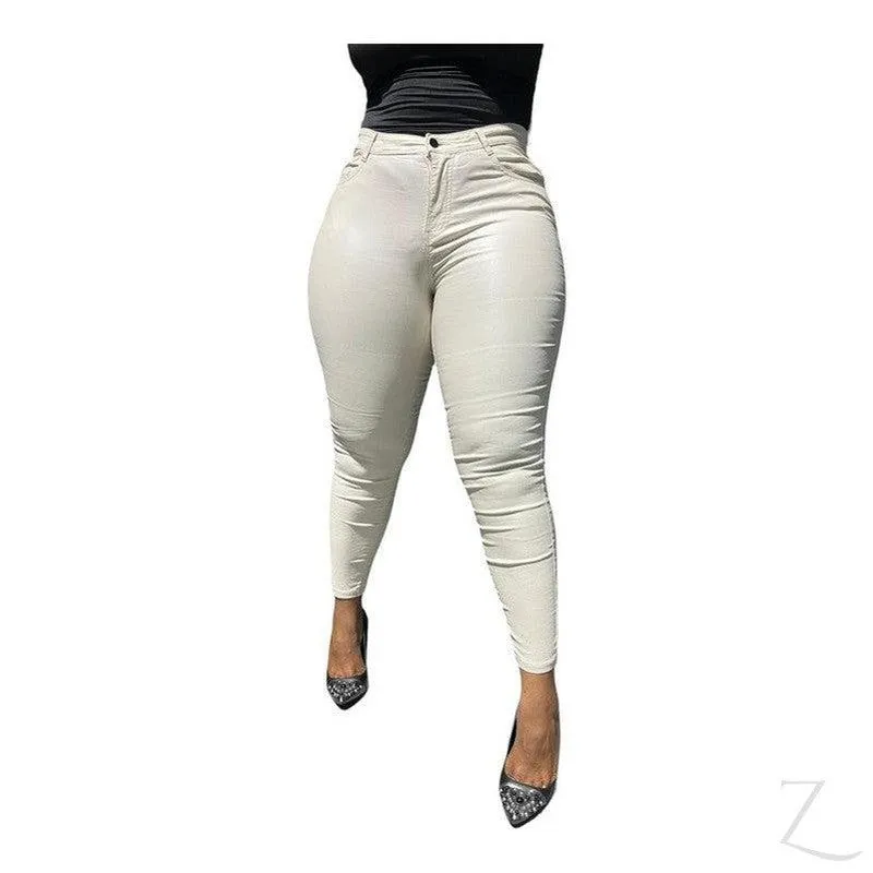 Ladies High Waist Super Skinny Super Stretchy Strong Denim Jeans | Plain | "Limu"