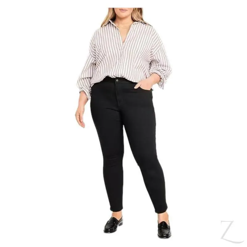 Ladies Super Skinny Super Strong Stretchy Denim Jeans | Plain | "Samina"