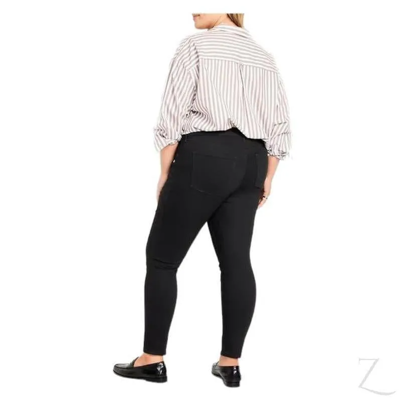 Ladies Super Skinny Super Strong Stretchy Denim Jeans | Plain | "Samina"