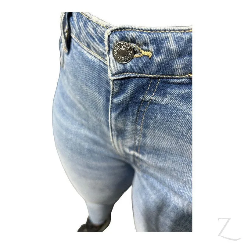 Ladies Super Strong Stretchy Skinny Denim Jeans | Cropped | "Zia"