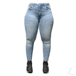 Ladies Super Strong Stretchy Skinny Denim Jeans | Cropped | "Zia"