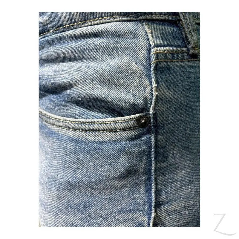 Ladies Super Strong Stretchy Skinny Denim Jeans | Cropped | "Zia"