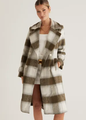 Laterro Coat - Olive Check