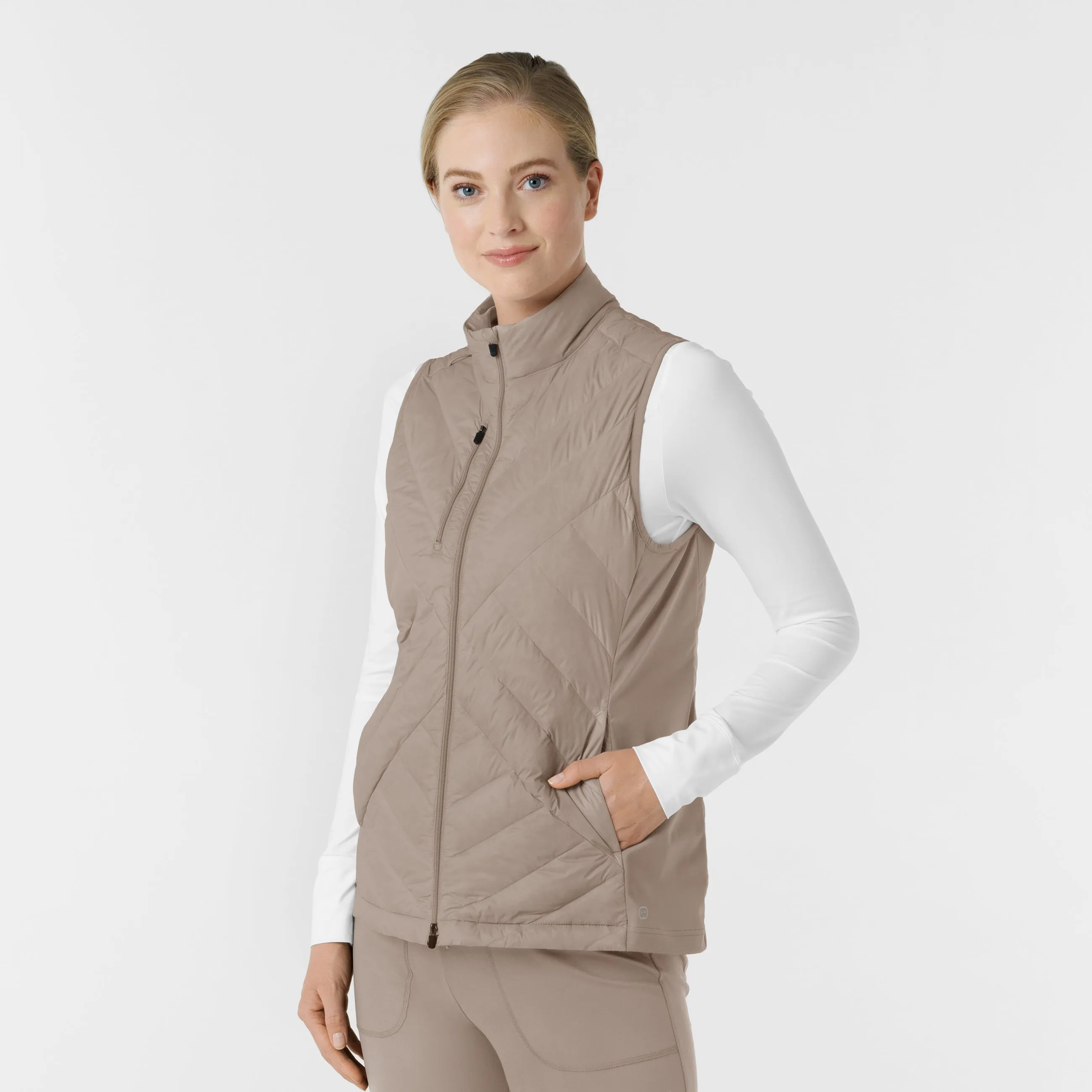 Layers 8277 Quilted Scrub Vest Haze