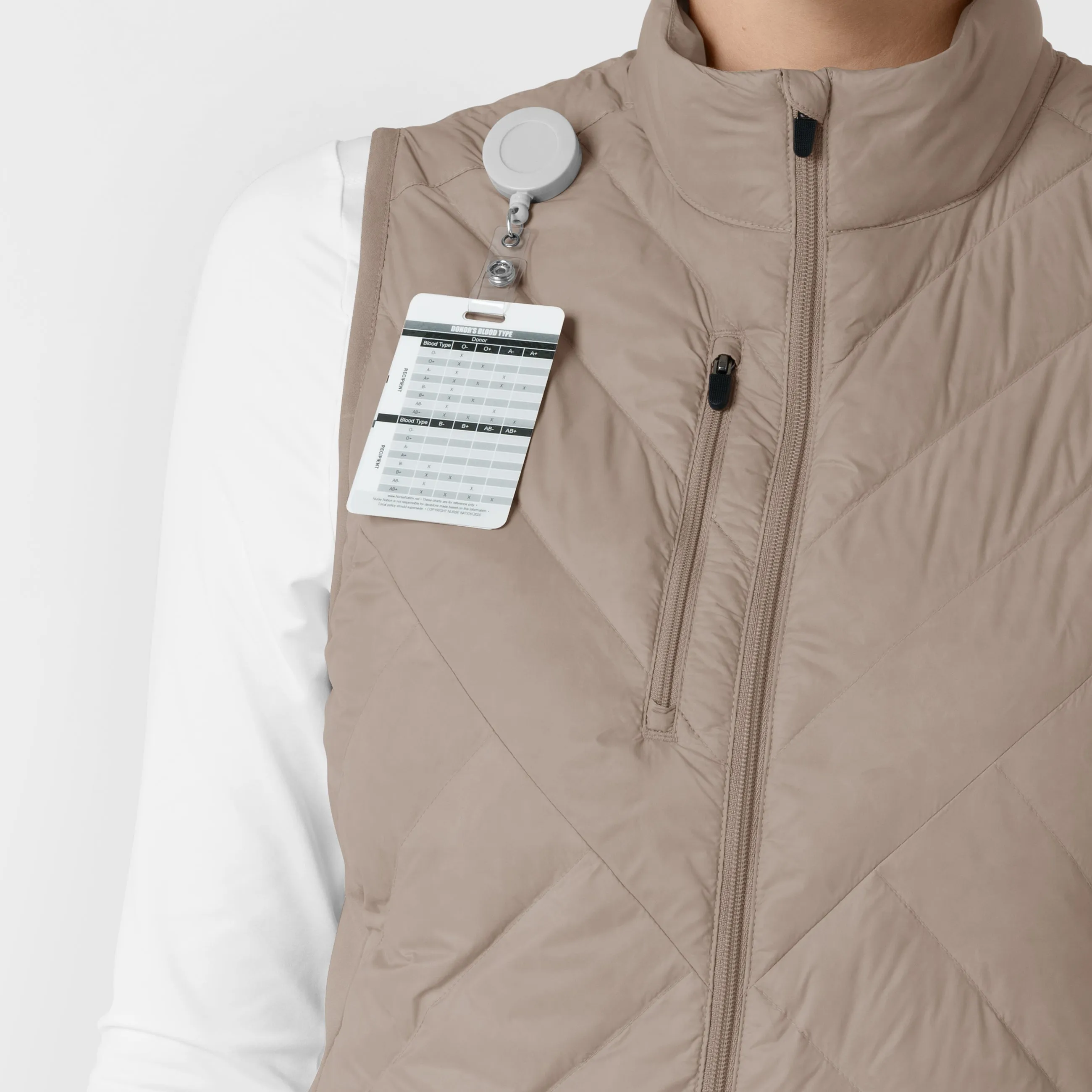 Layers 8277 Quilted Scrub Vest Haze