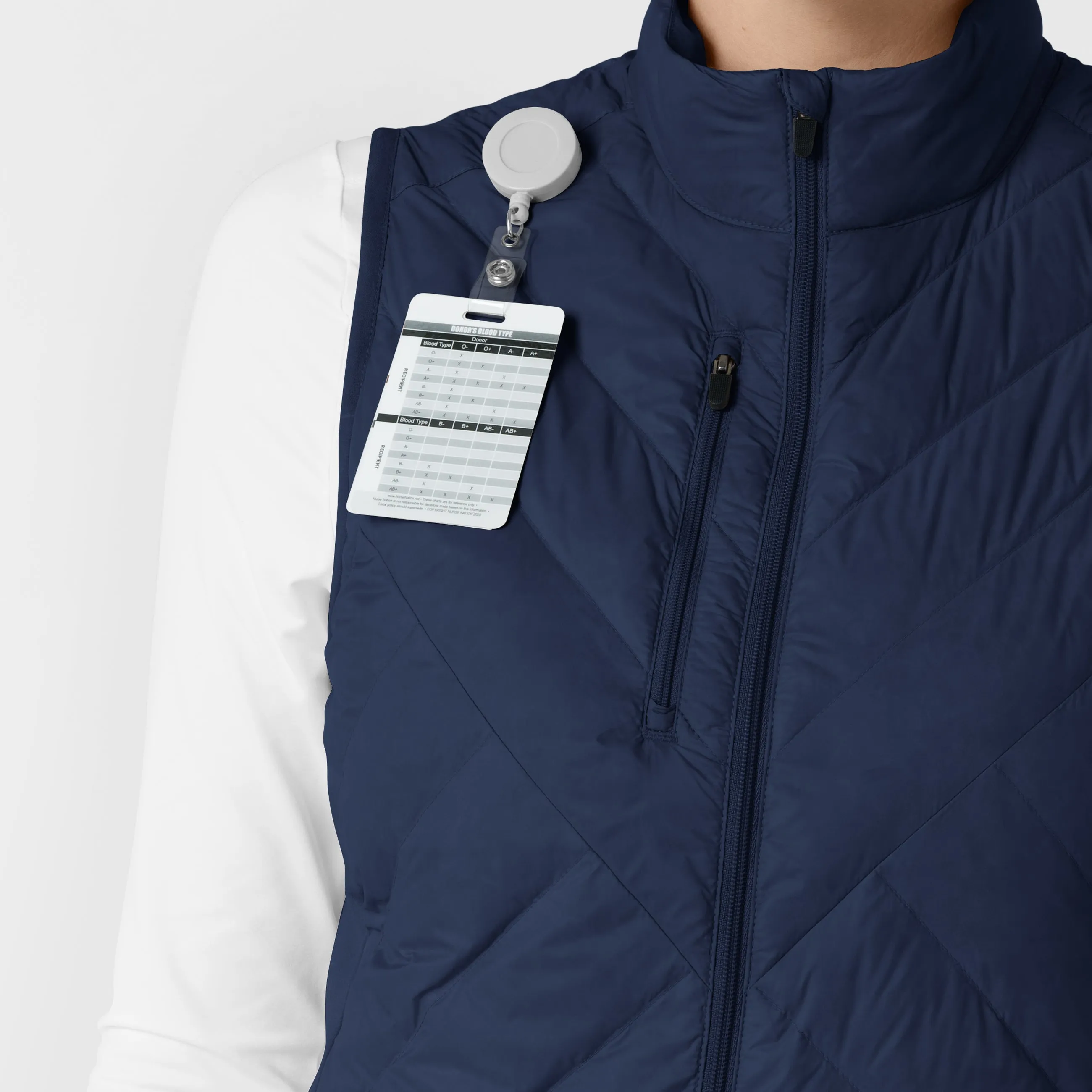 Layers 8277 Quilted Scrub Vest Navy