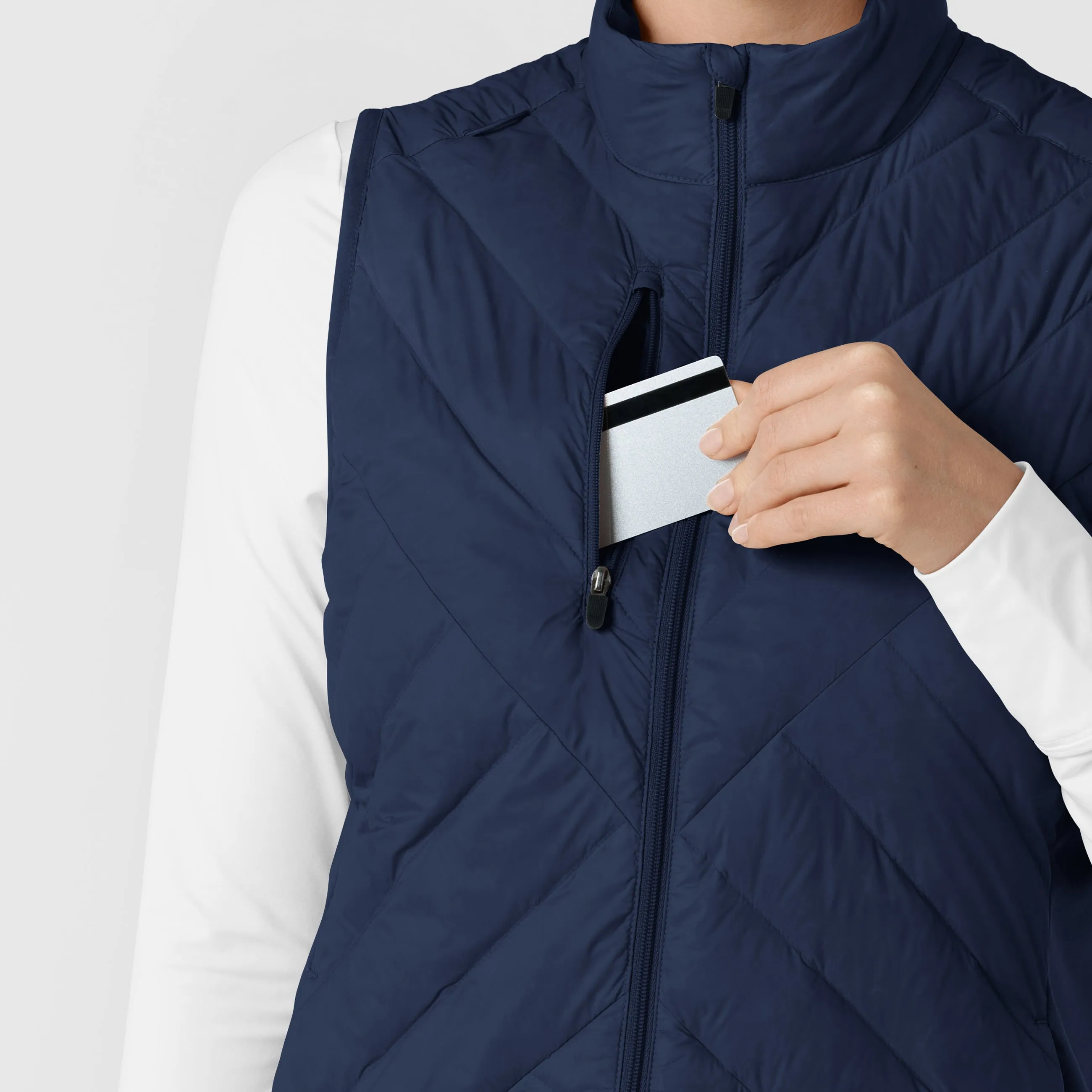 Layers 8277 Quilted Scrub Vest Navy