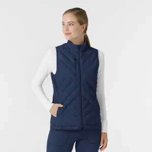 Layers 8277 Quilted Scrub Vest Navy