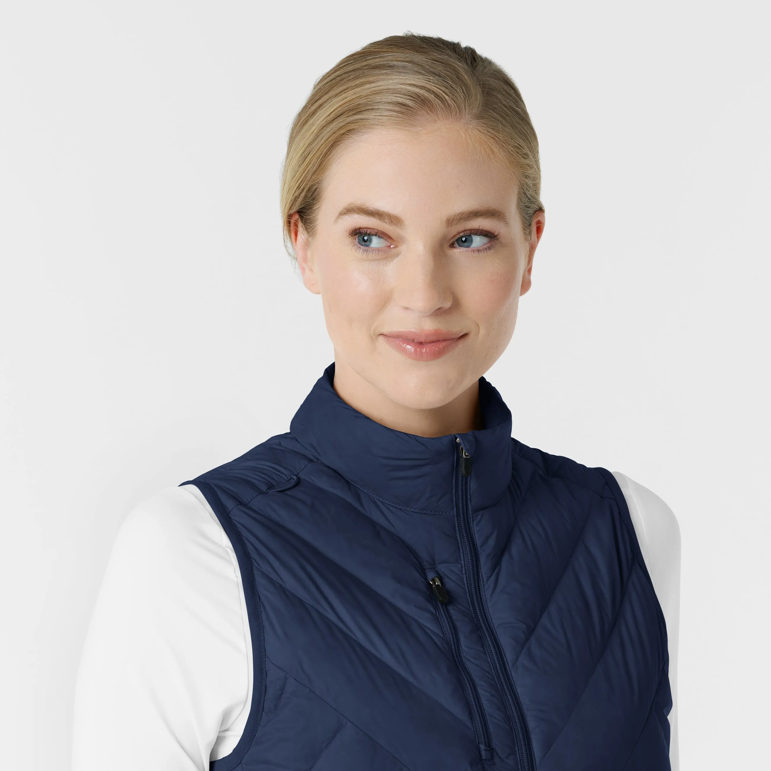Layers 8277 Quilted Scrub Vest Navy