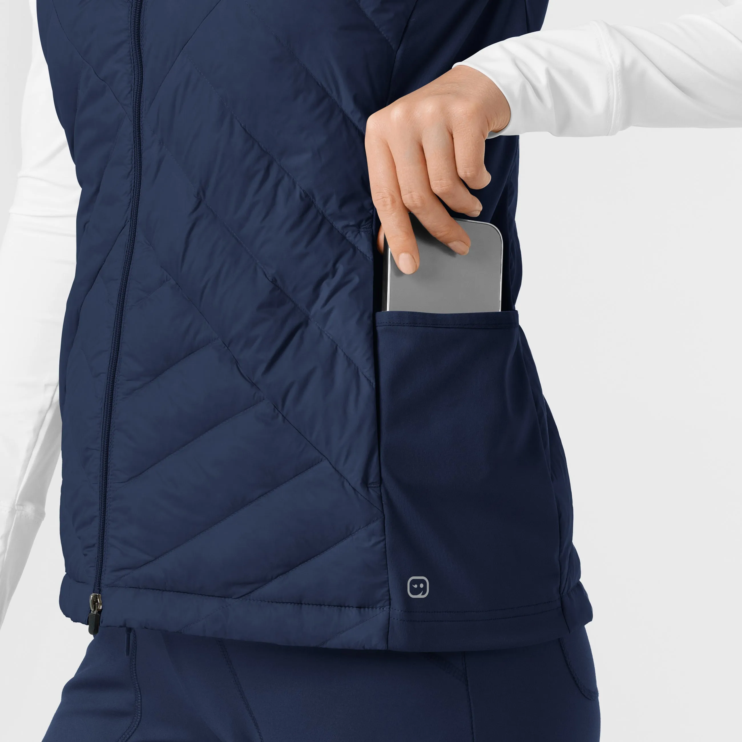 Layers 8277 Quilted Scrub Vest Navy