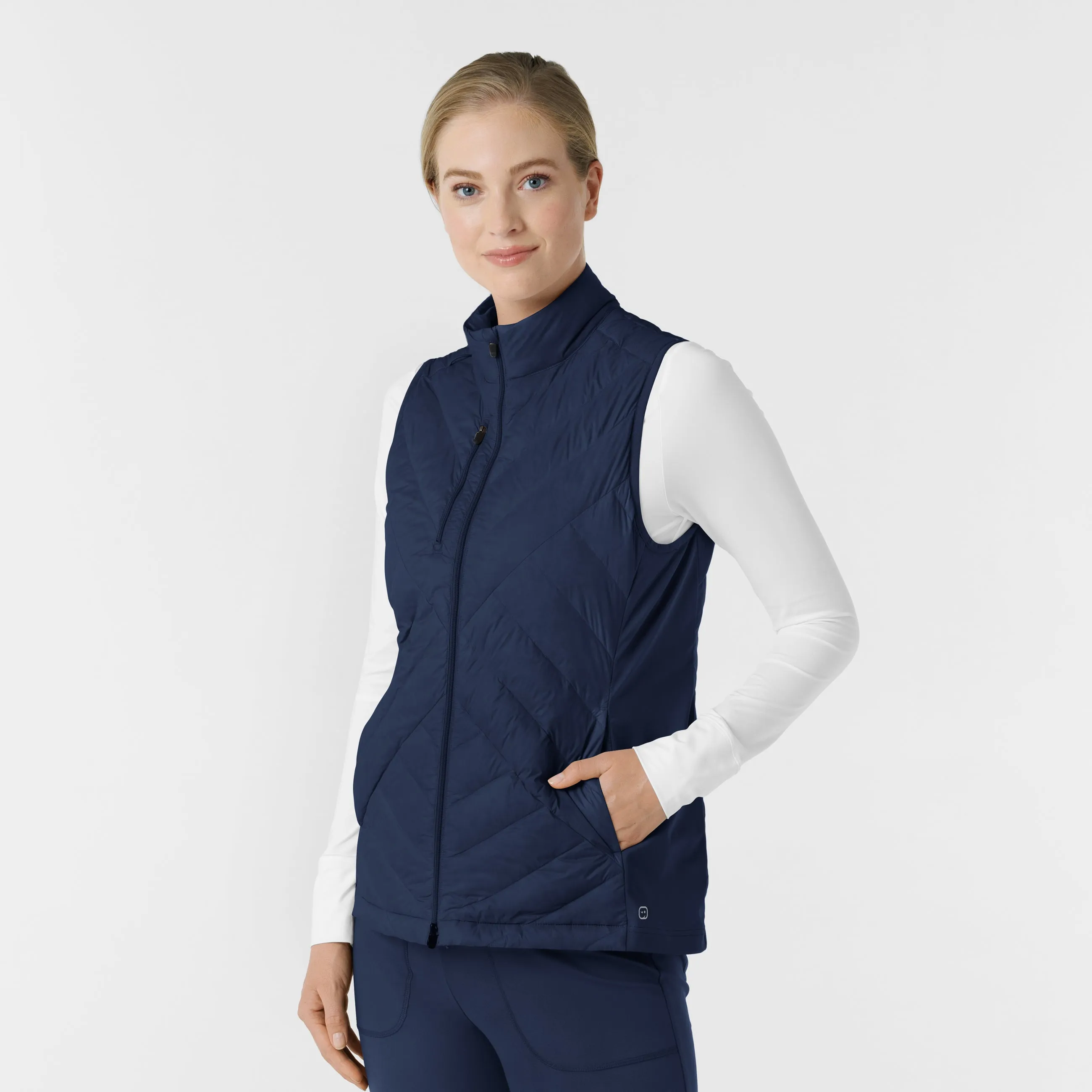 Layers 8277 Quilted Scrub Vest Navy
