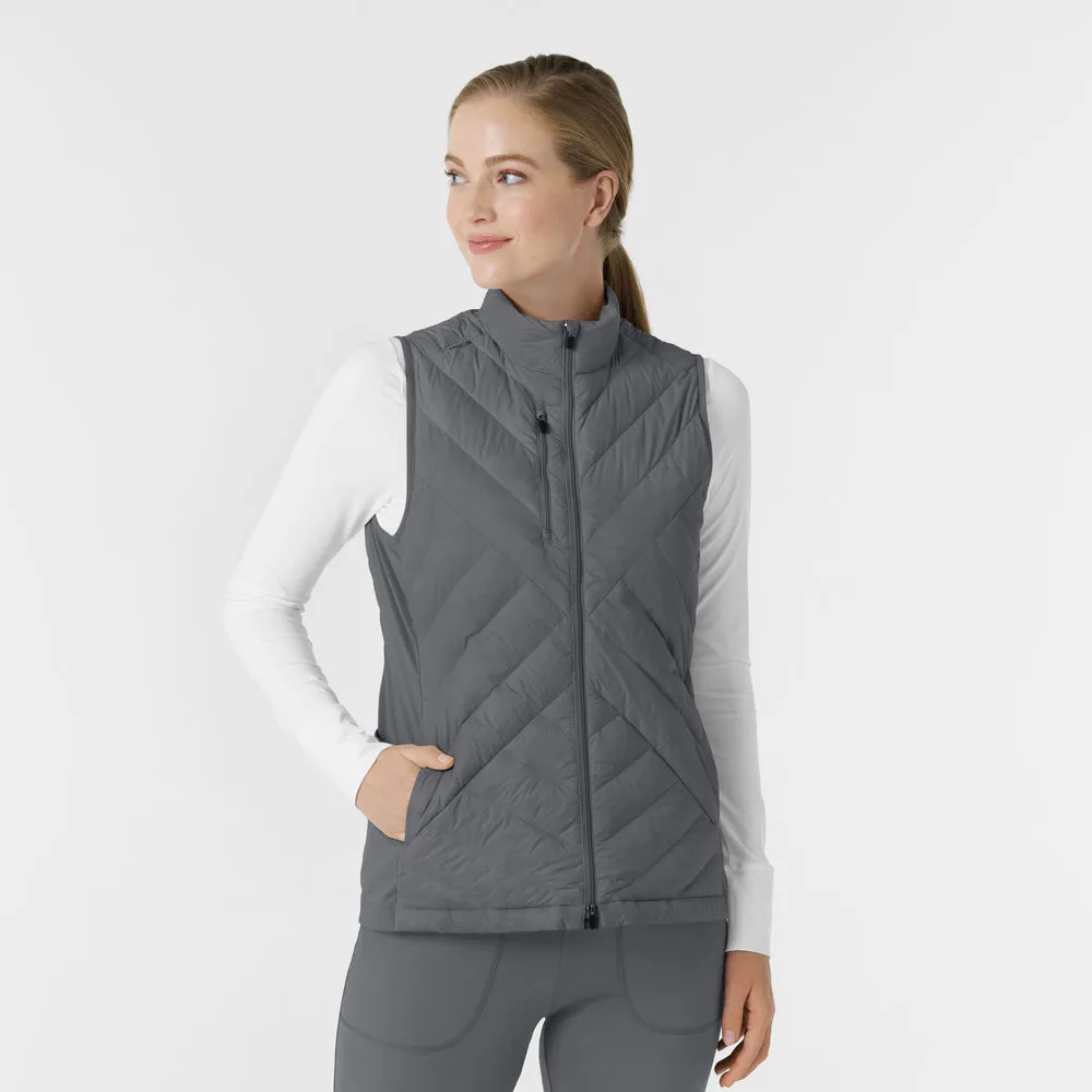 Layers 8277 Quilted Scrub Vest Pewter