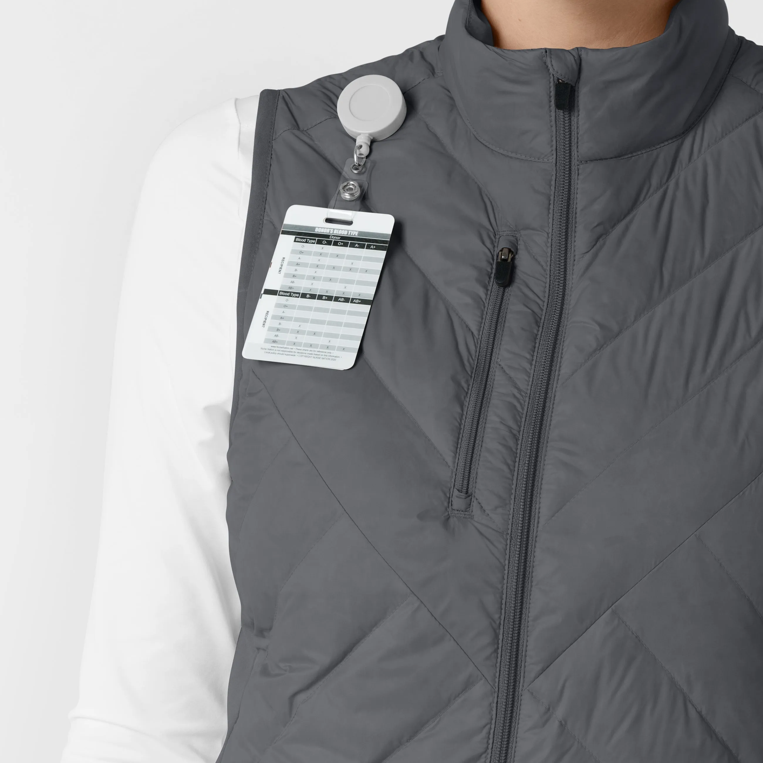 Layers 8277 Quilted Scrub Vest Pewter