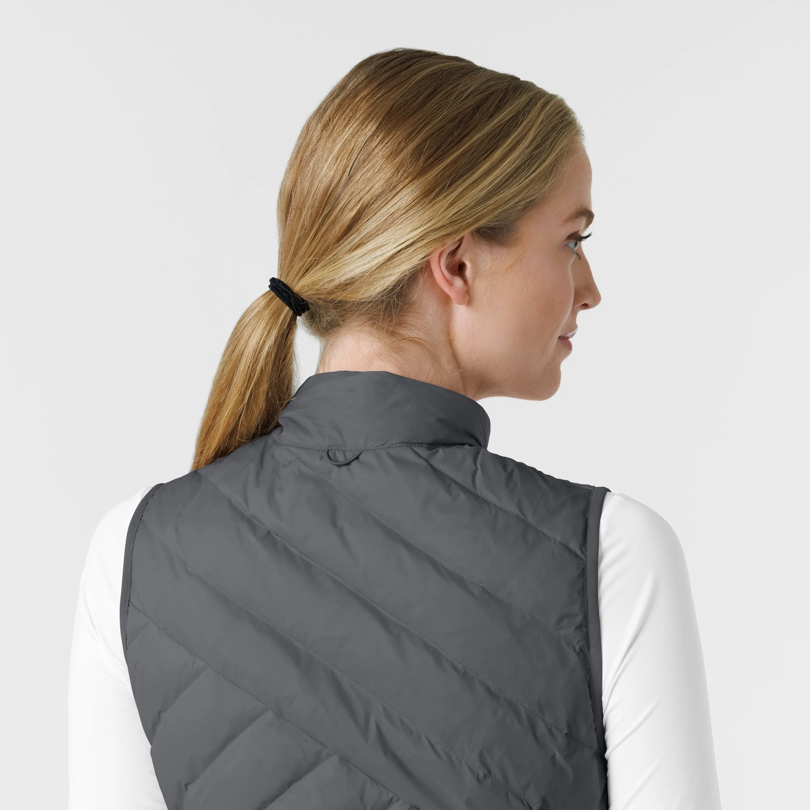 Layers 8277 Quilted Scrub Vest Pewter