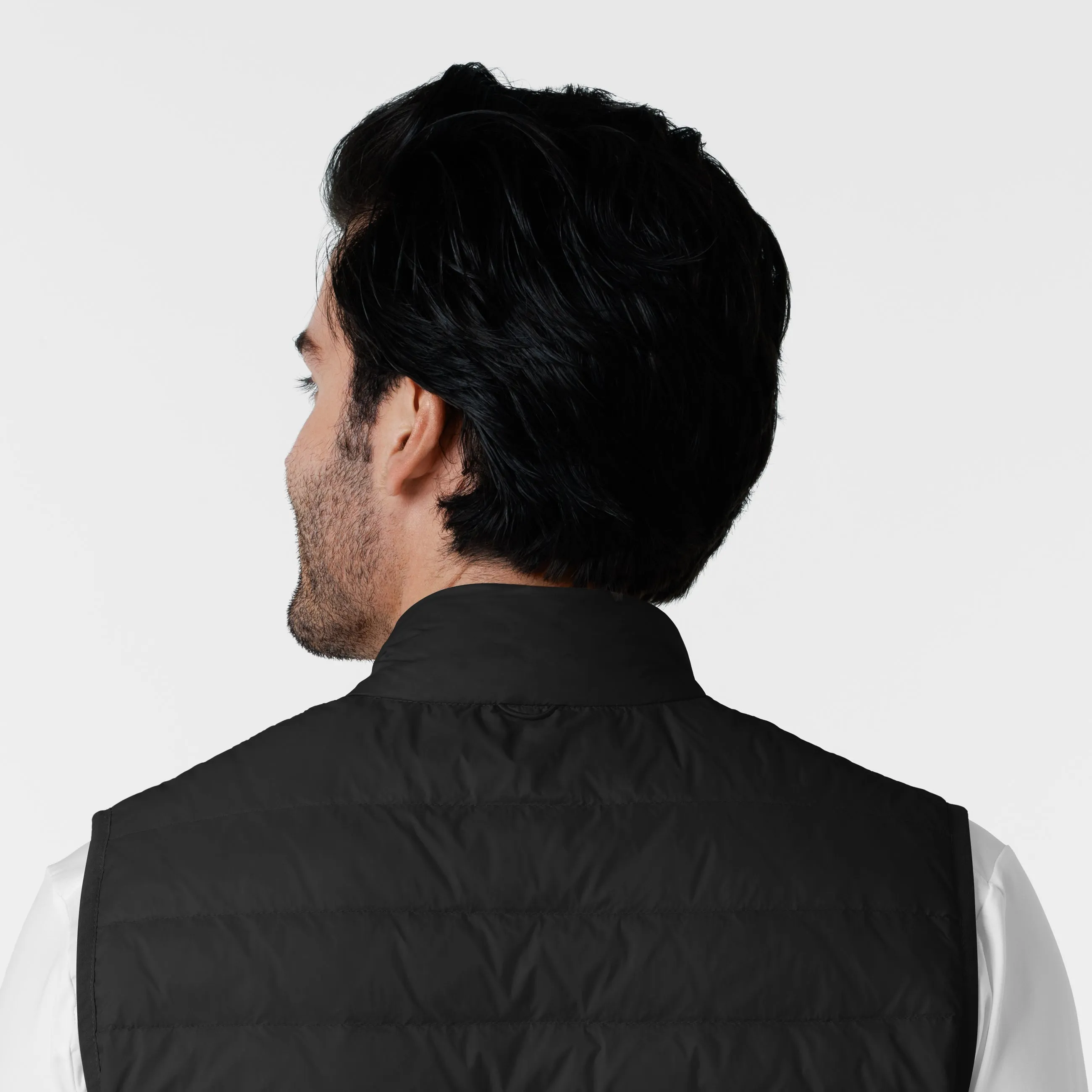 Layers 8377 Men's Quilted Scrub Vest Black