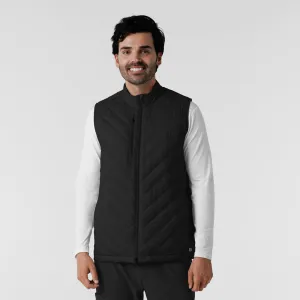 Layers 8377 Men's Quilted Scrub Vest Black
