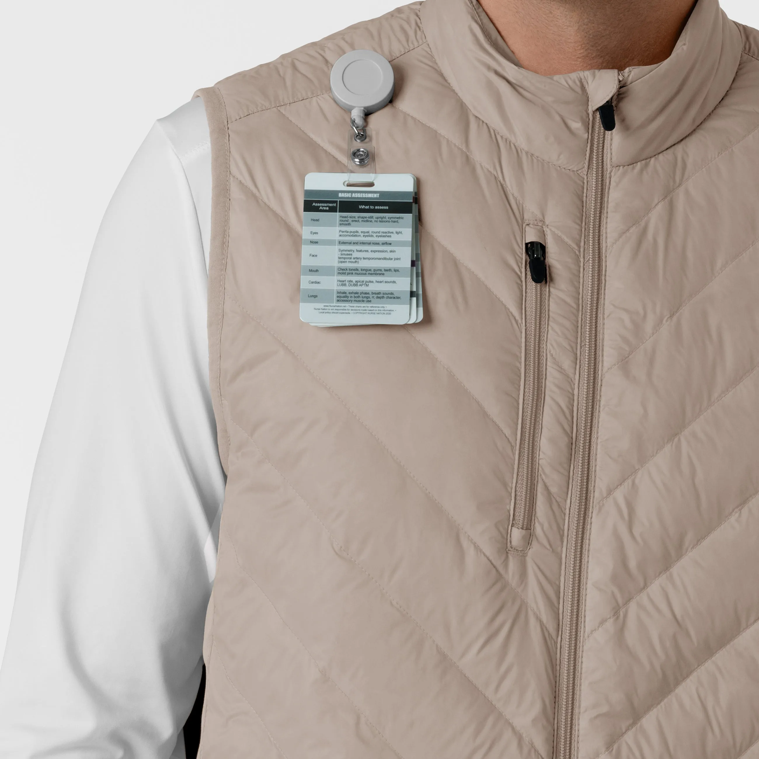 Layers 8377 Men's Quilted Scrub Vest Haze
