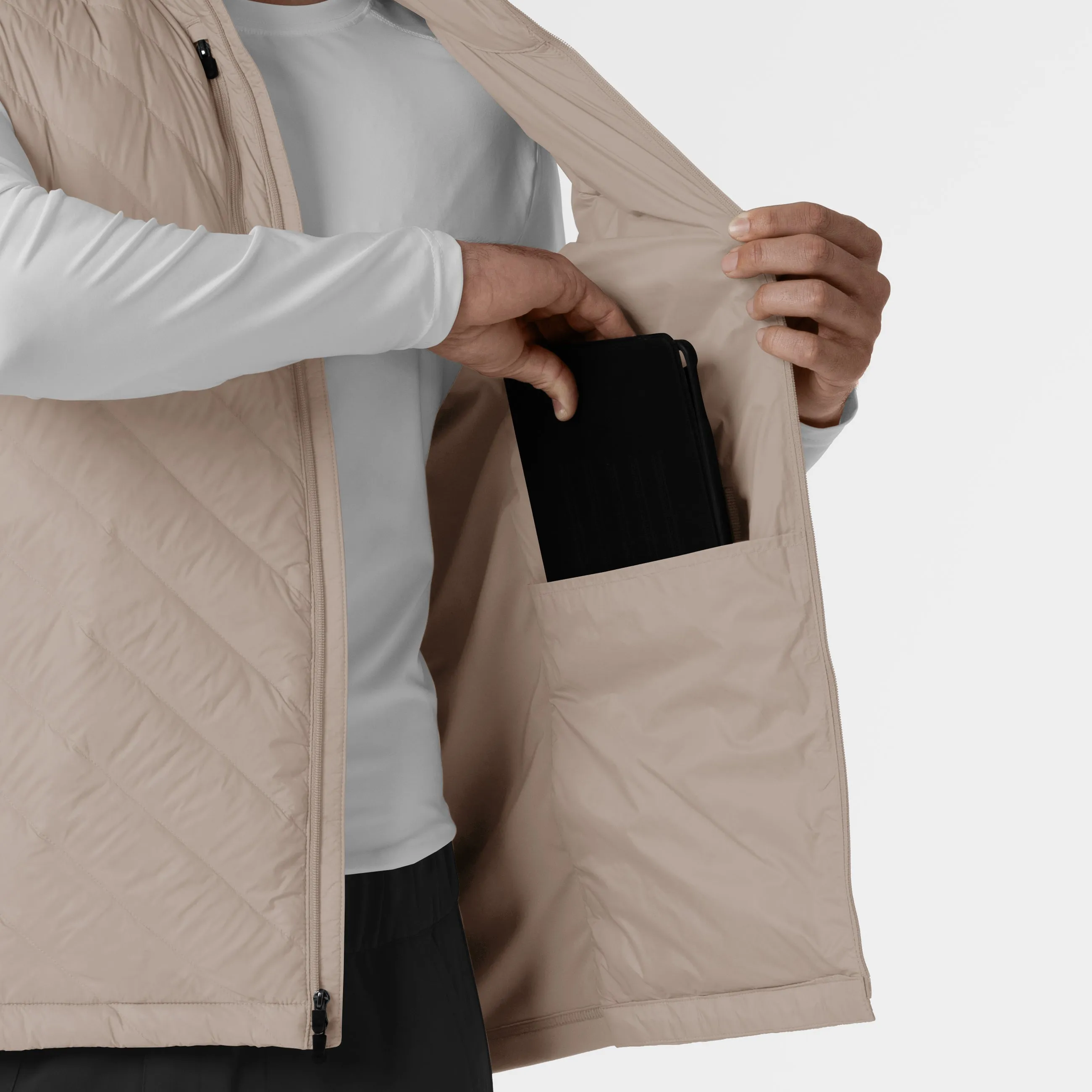 Layers 8377 Men's Quilted Scrub Vest Haze
