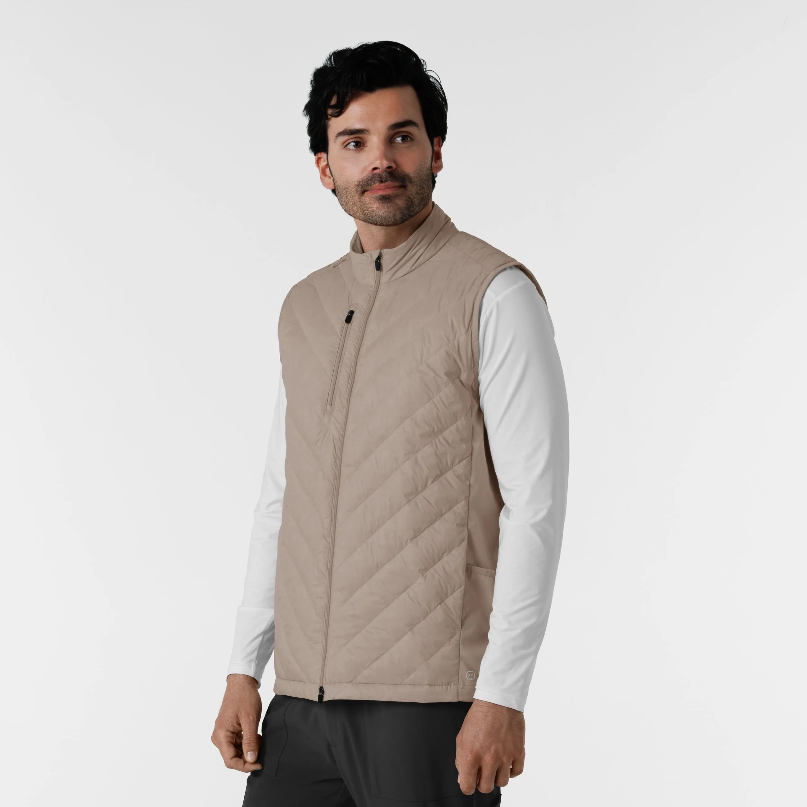 Layers 8377 Men's Quilted Scrub Vest Haze