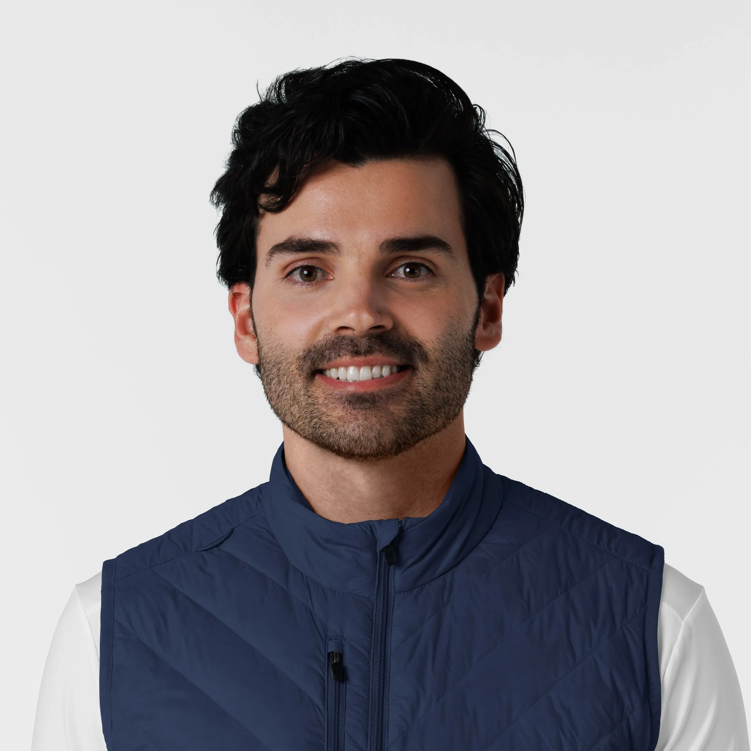 Layers 8377 Men's Quilted Scrub Vest Navy