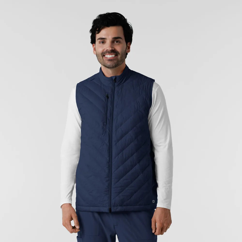 Layers 8377 Men's Quilted Scrub Vest Navy