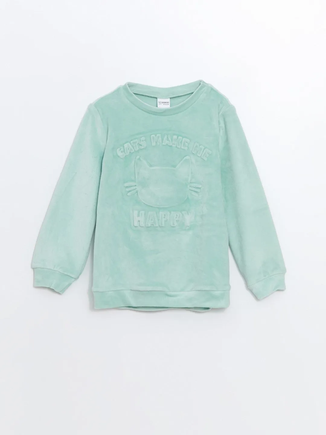 LCW Kids

Light Green Crew Neck Velvet Girls Pajama Set