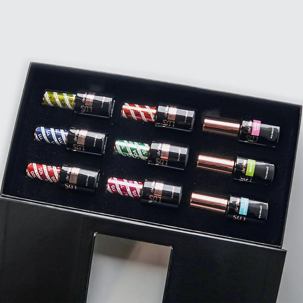 LDS Holiday Collection: 6 Healthy Gel Polishes, 1 Base Gel, 1 Top Gel, 1 Strengthener - THE NEW CLASSICS - 100, 111, 103, 115, 104, 101