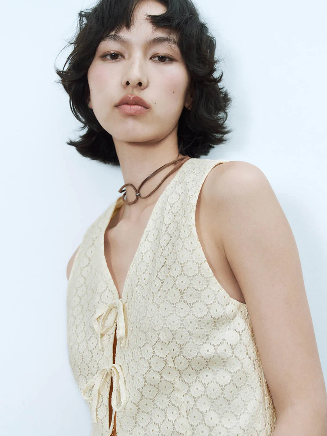Leisure Lace Up Front Vests