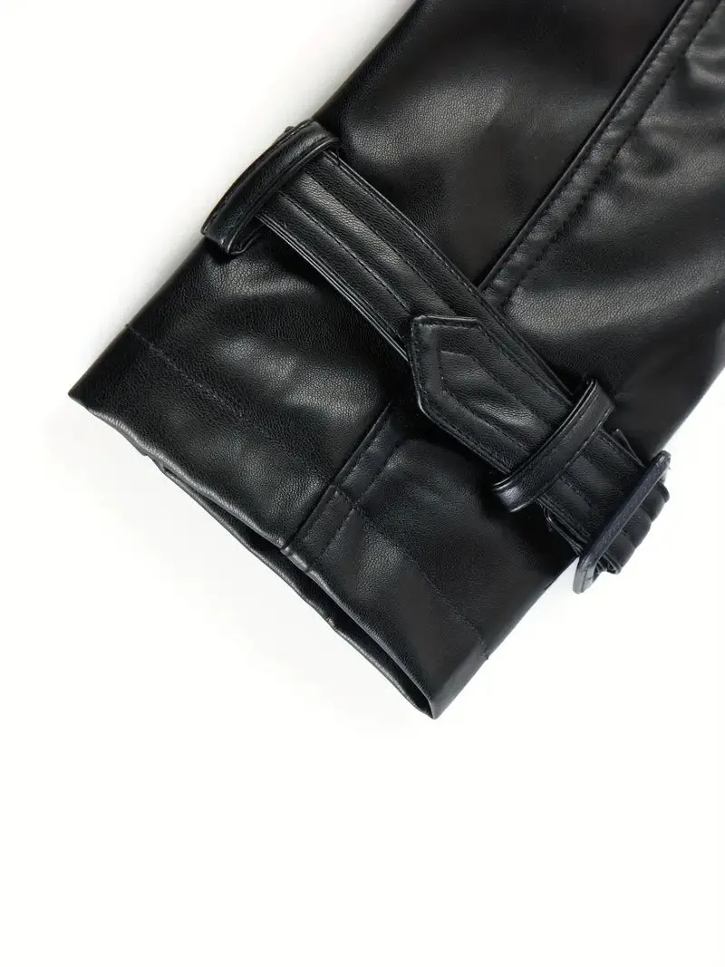 Lexi | Casual Leather Trench Coat