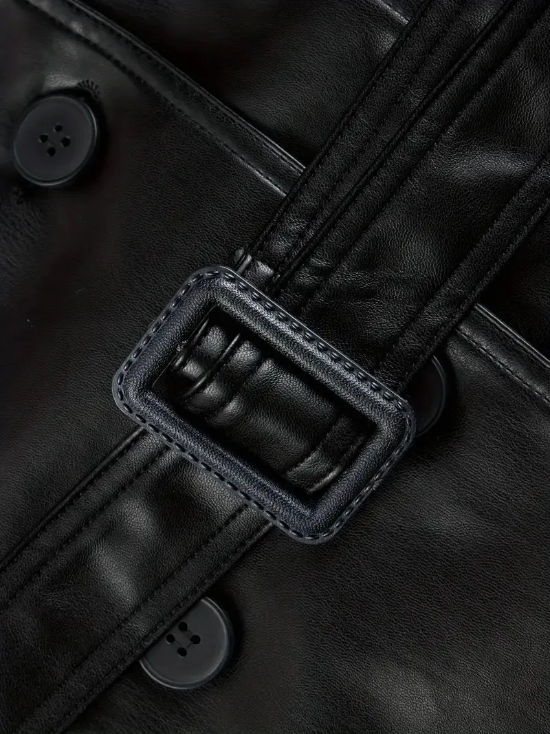 Lexi | Casual Leather Trench Coat