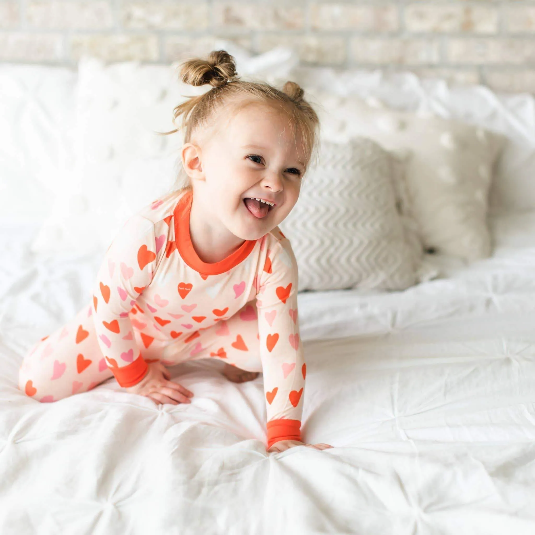 Little Sleepies Hearts Bamboo 2pc Pajama Set