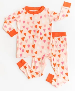 Little Sleepies Hearts Bamboo 2pc Pajama Set